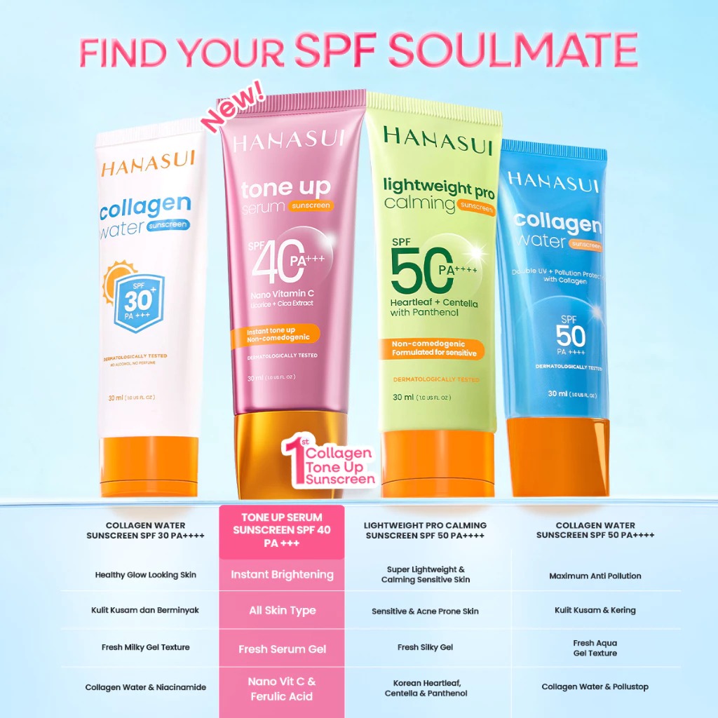 Hanasui Tone Up Serum Sunscreen SPF40 PA+++ 30ml