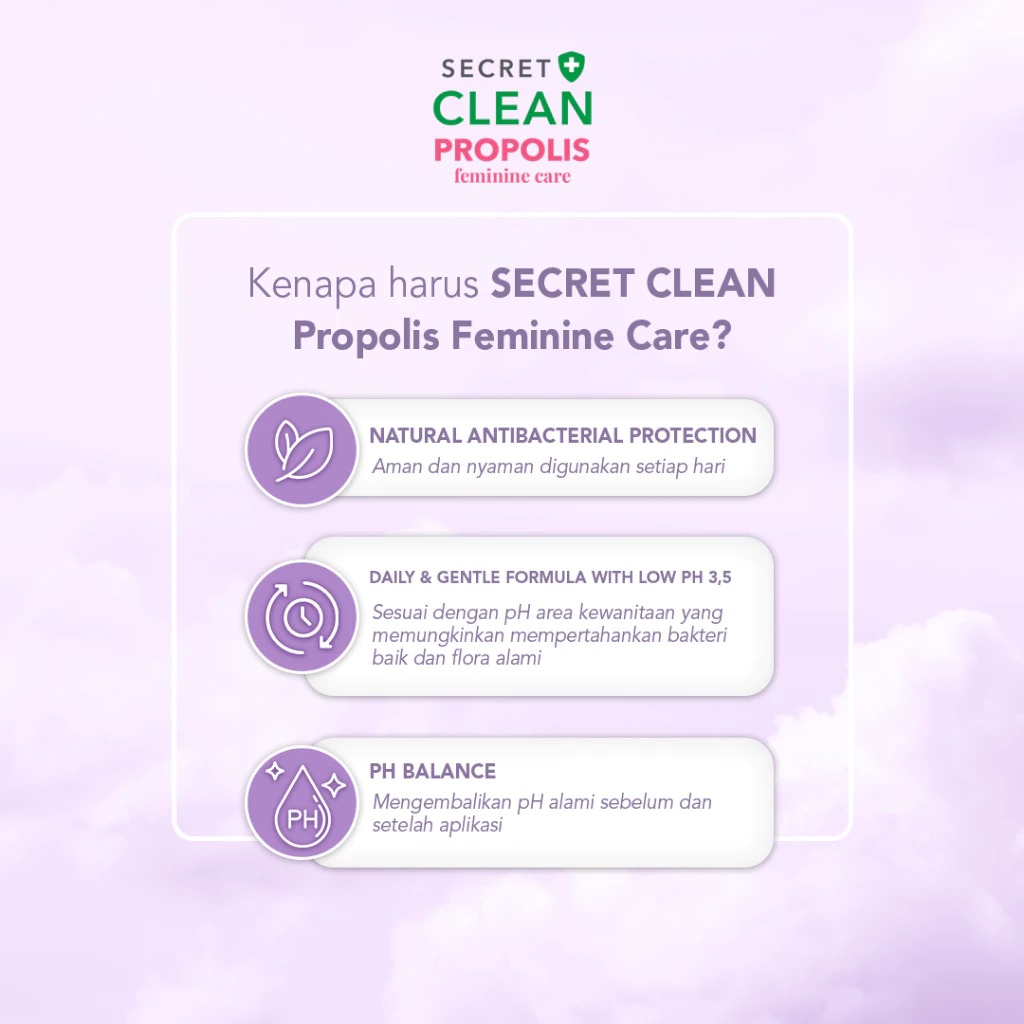 Secret Clean Propolis Happy Intimate Spray 8ml (Ungu)