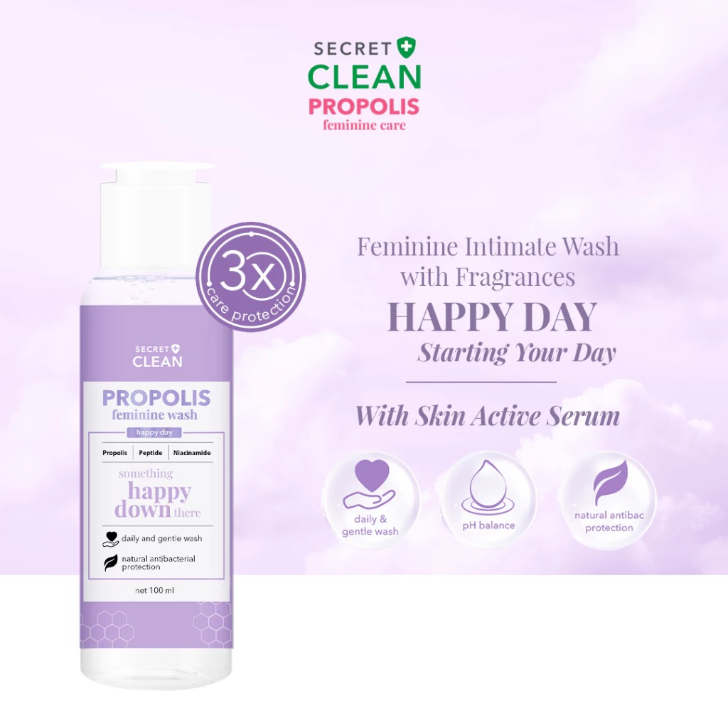Secret Clean Propolis Happy Wash 100ml (Ungu)
