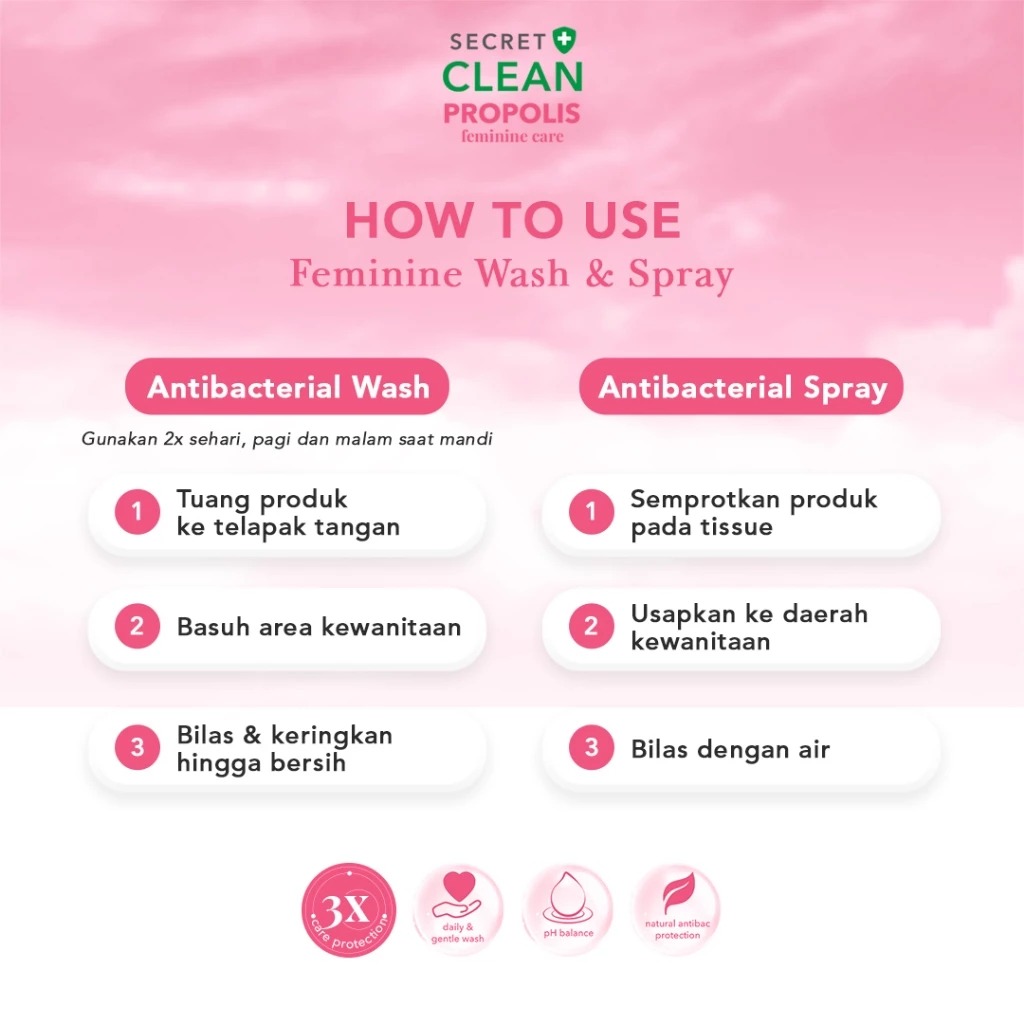 Secret Clean Propolis Romantic Intimate Spray 8ml (Merah)