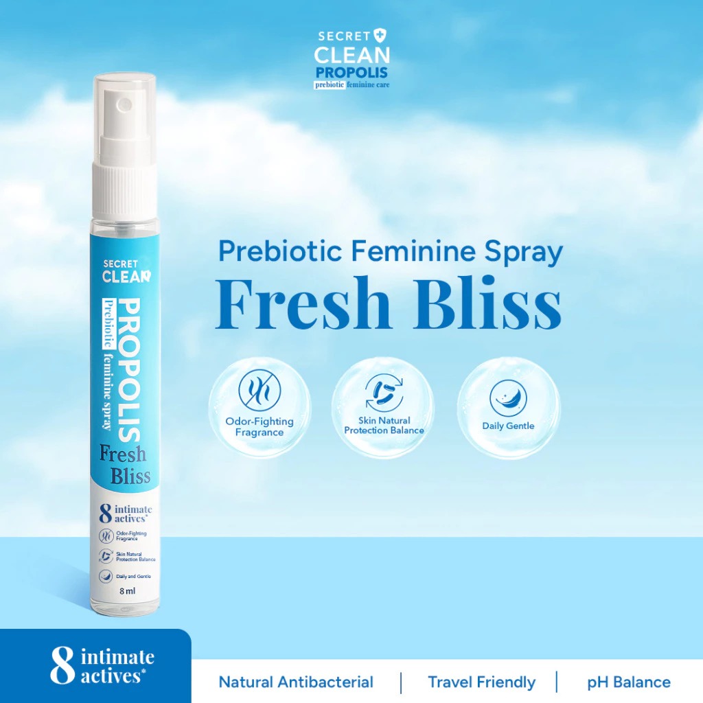 Secret Clean Propolis Prebiotic Fresh Bliss Spray 8ml (Biru)