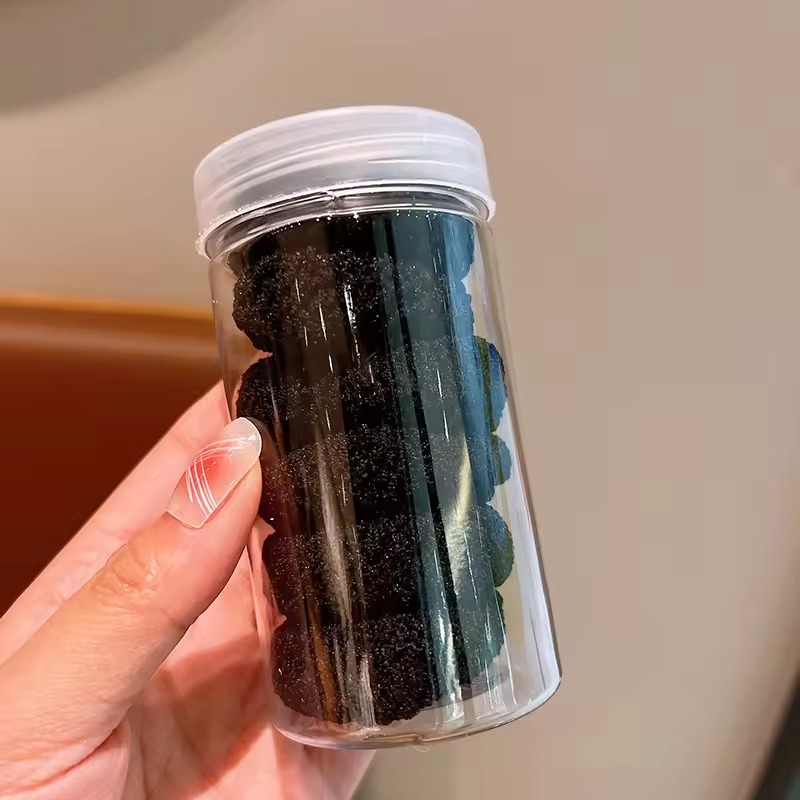 Ikat Rambut Donat Isi 6 Pcs - HITAM (Pack Toples) Ikat Rambut Donat Isi 6 Pcs - HITAM (Pack Toples)