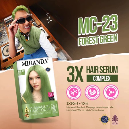 Miranda Permanent Hair Color 30ml - MC 23 Forest Green