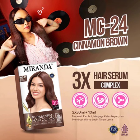 Miranda Permanent Hair Color 30ml - MC 24 Cinnamon Brown