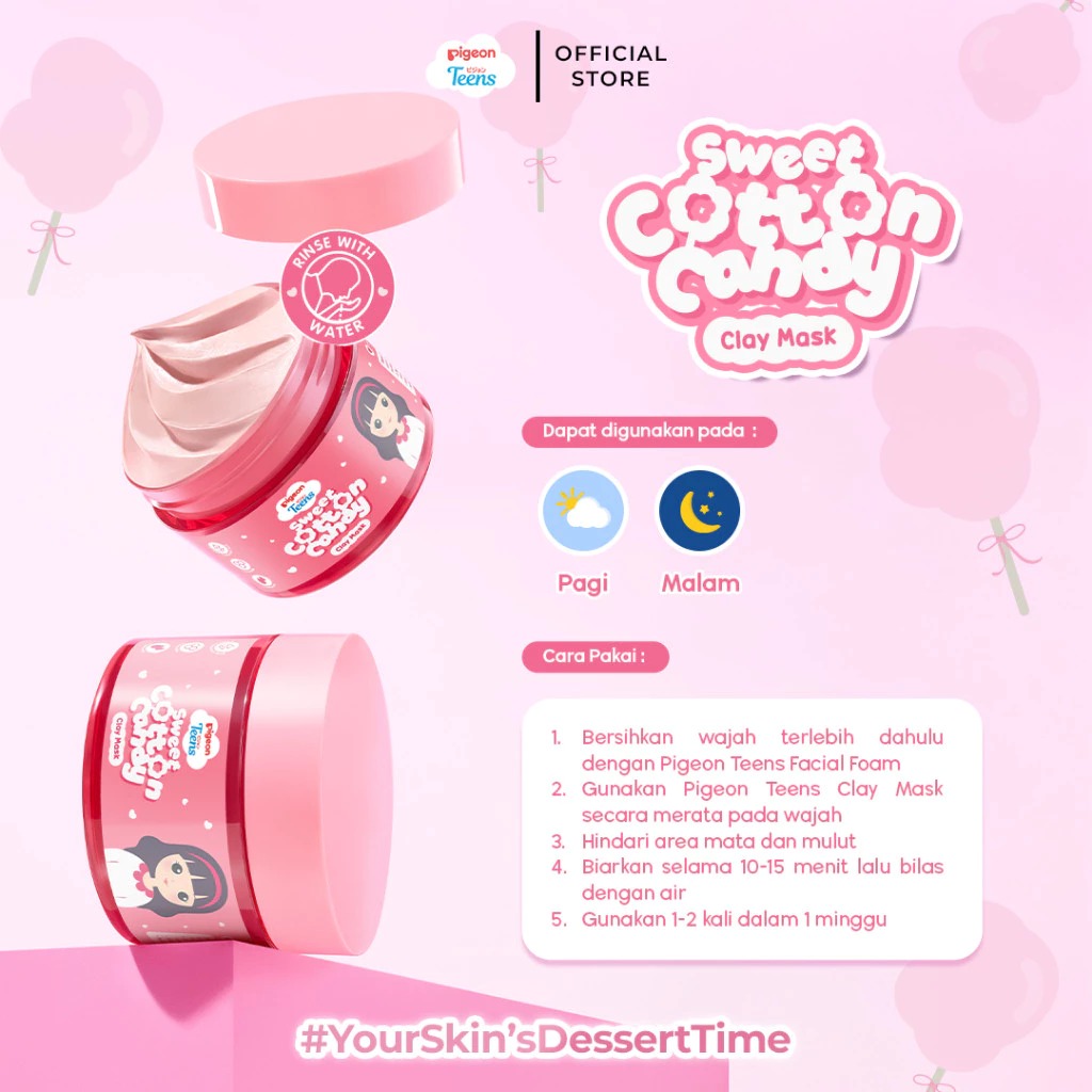Pigeon Teens Clay Mask 60gr - Cotton Candy