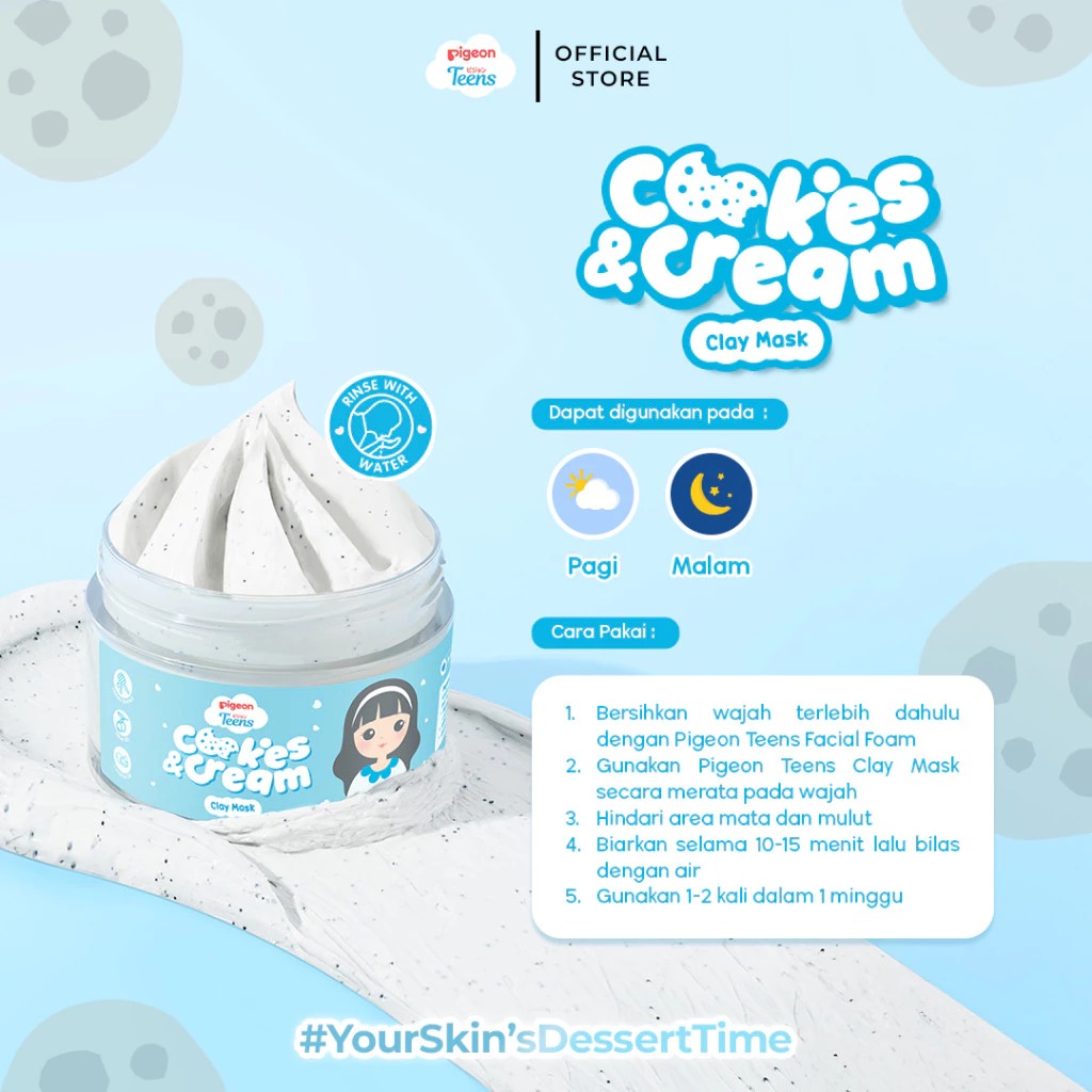 Pigeon Teens Clay Mask 60gr - Cookies & Cream