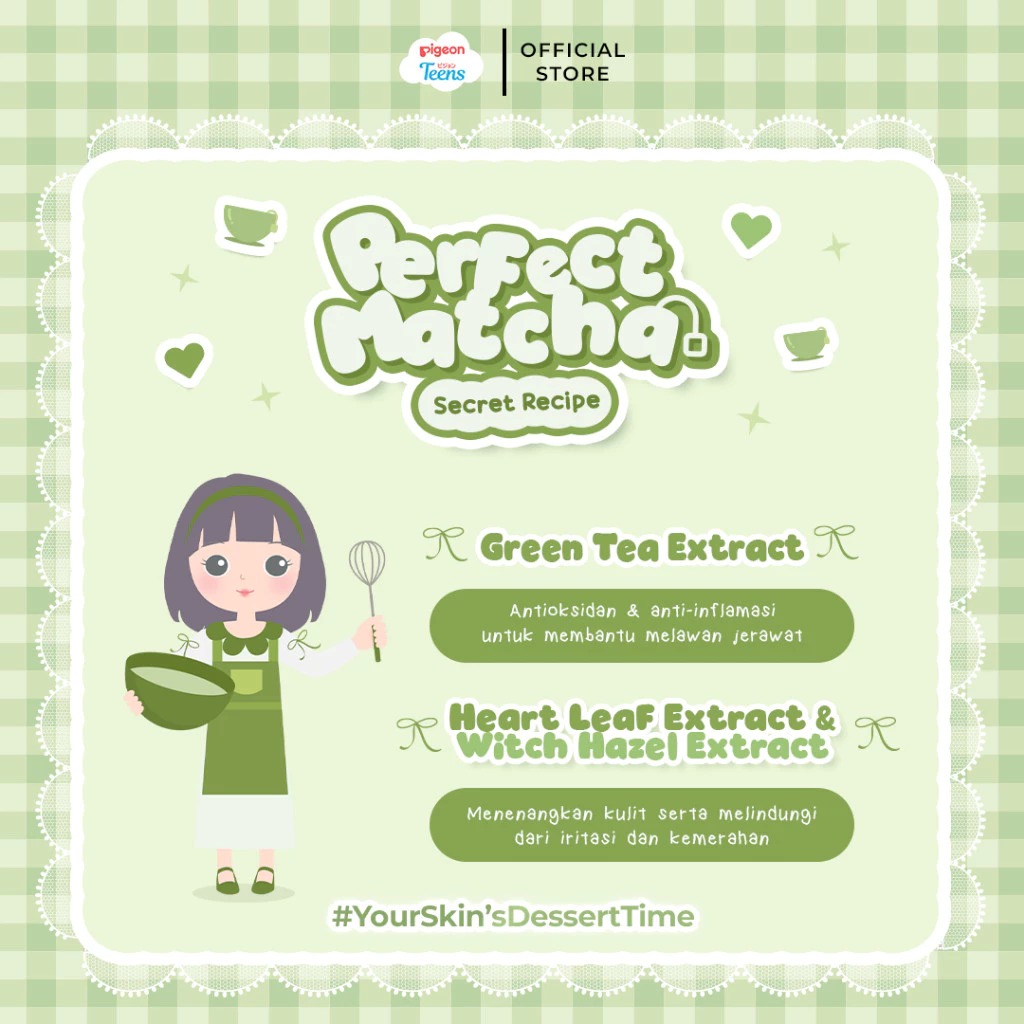 Pigeon Teens Clay Mask 60gr - Perfect Matcha