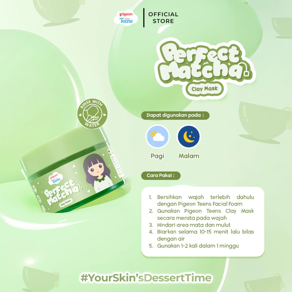 Pigeon Teens Clay Mask 60gr - Perfect Matcha