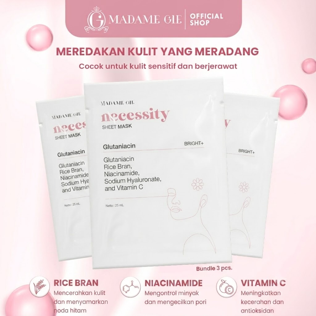 (Beli 2 Gratis 1) Madame Gie Necessity Sheet Mask 25ml - Panthebiome (Calm)