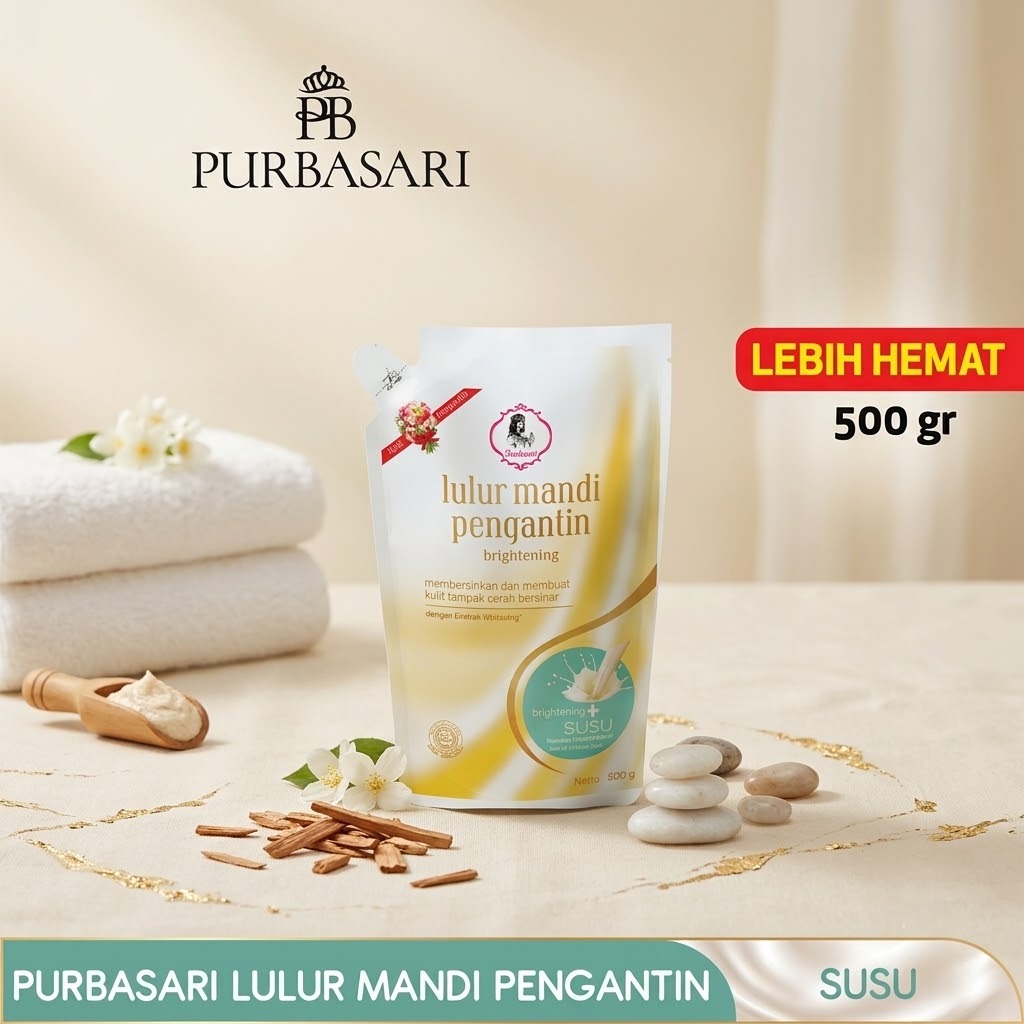 Purbasari Lulur Mandi Pengantin Brightening + Susu 500gr