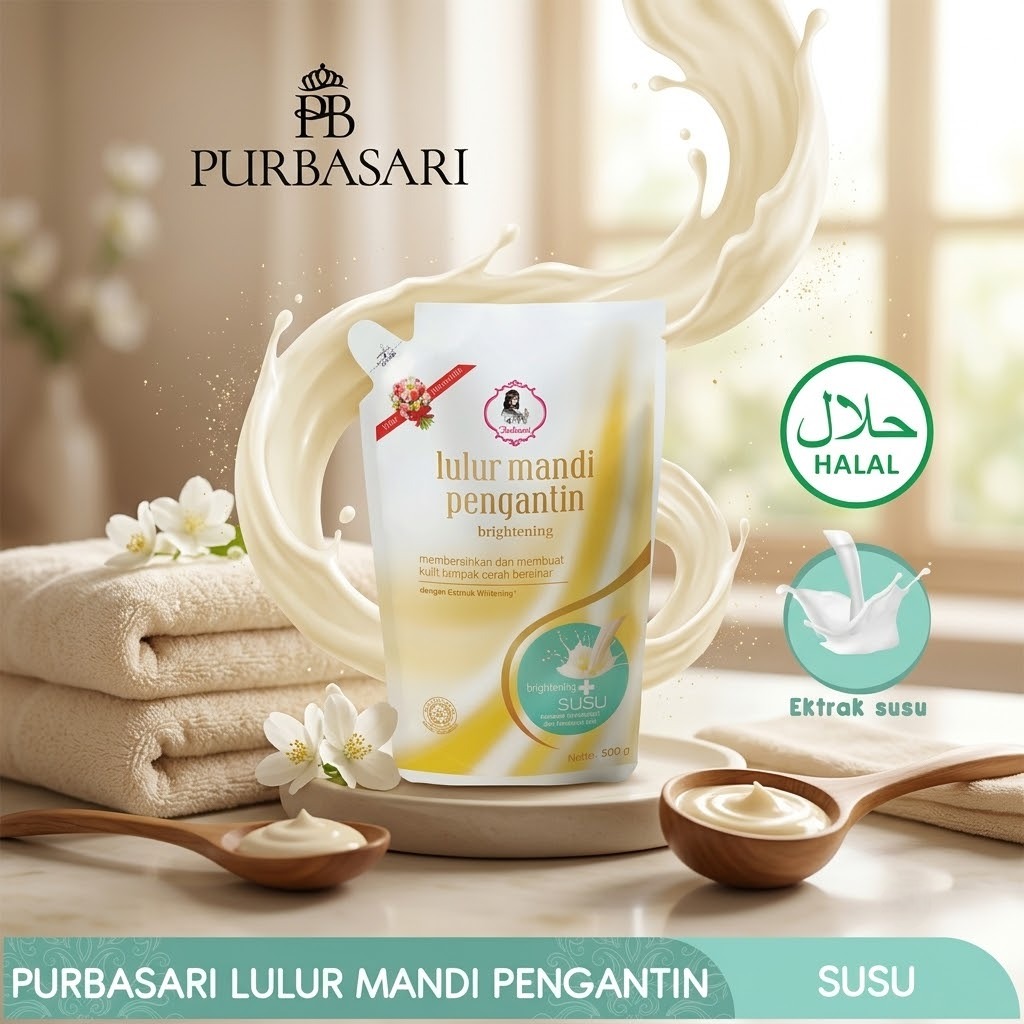Purbasari Lulur Mandi Pengantin Brightening + Susu 1000gr