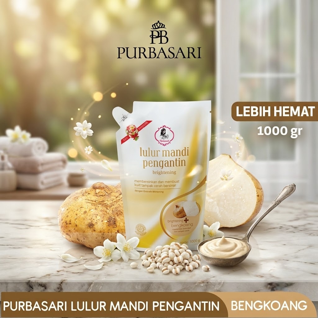 Purbasari Lulur Mandi Pengantin Brightening +Bengkoang 1000gr