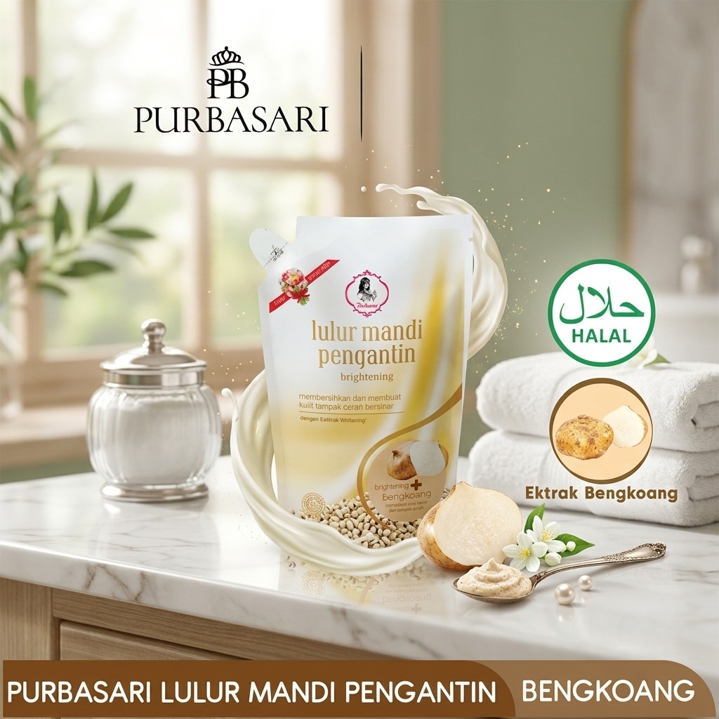Purbasari Lulur Mandi Pengantin Brightening +Bengkoang 1000gr