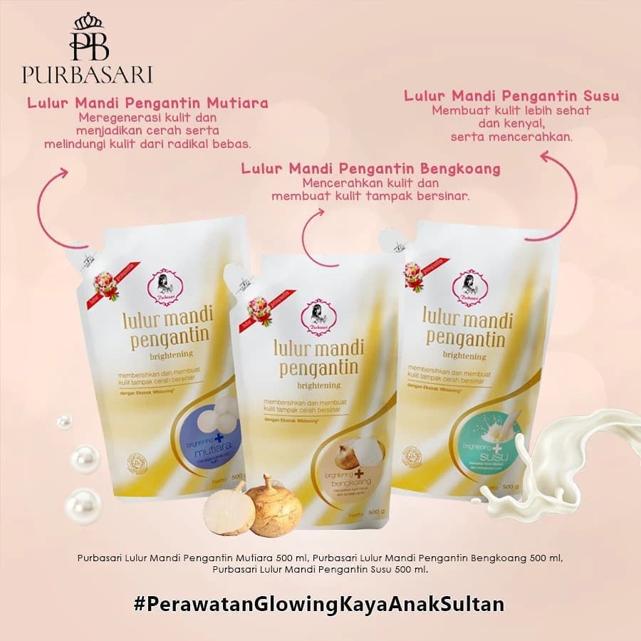 Purbasari Lulur Mandi Pengantin Brightening +Bengkoang 1000gr
