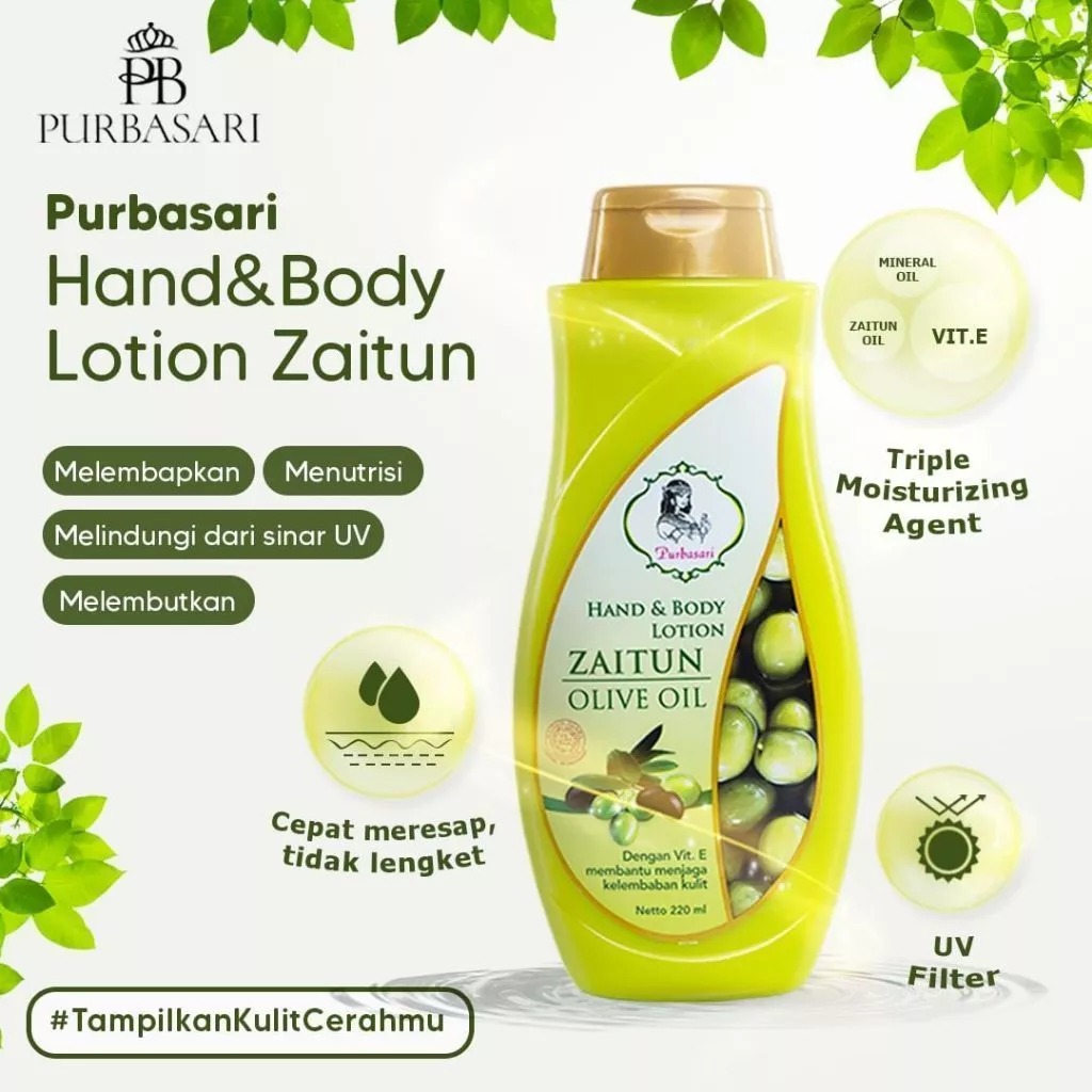 Purbasari Hand & Body Lotion Zaitun 200ml