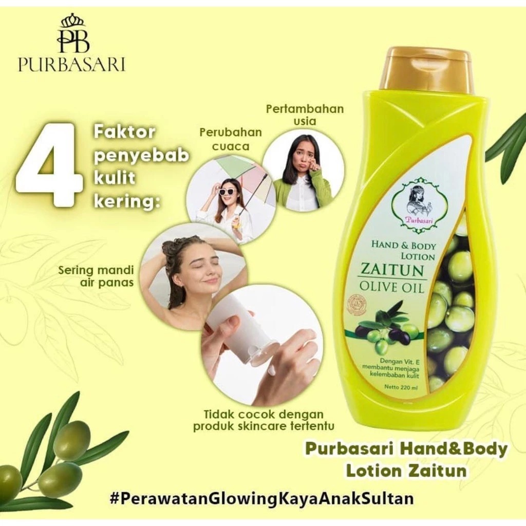 Purbasari Hand & Body Lotion Zaitun 200ml