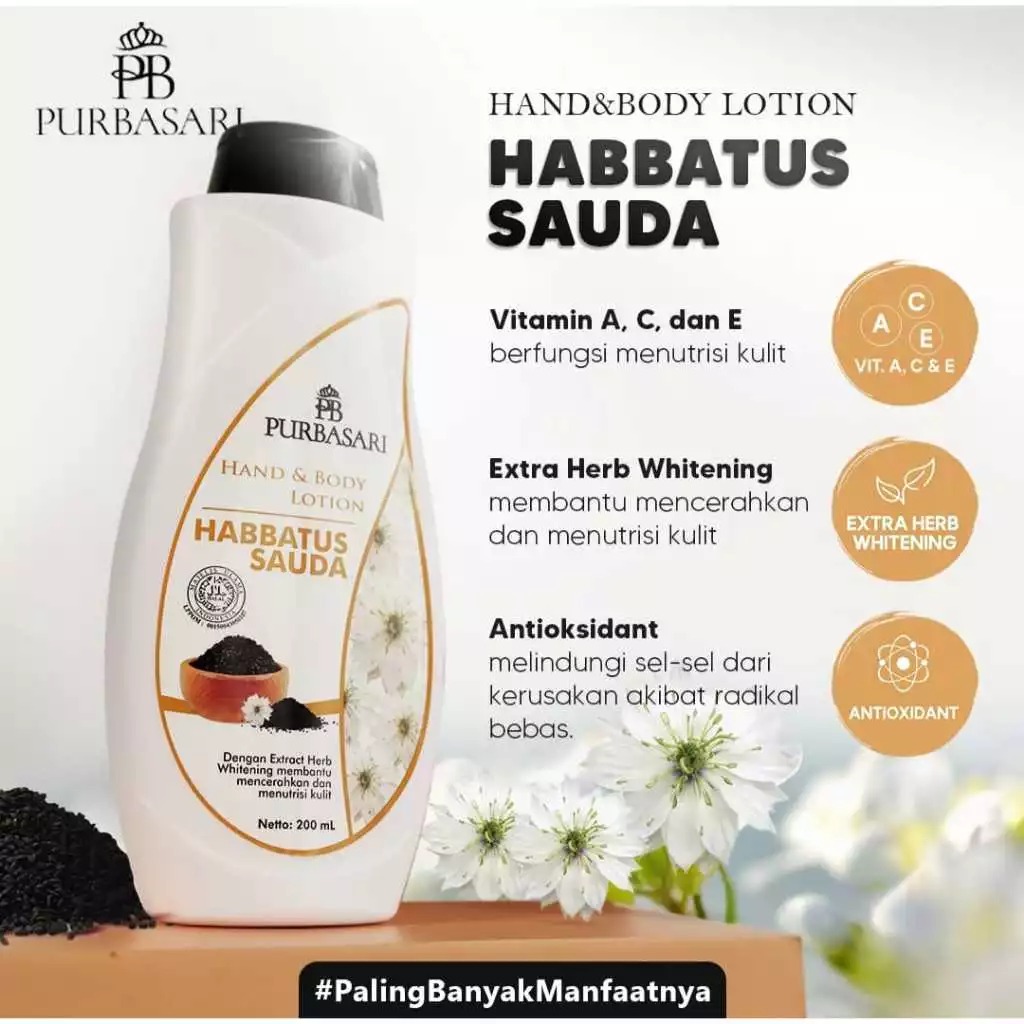 Purbasari Hand & Body Lotion Habbatussauda 100ml