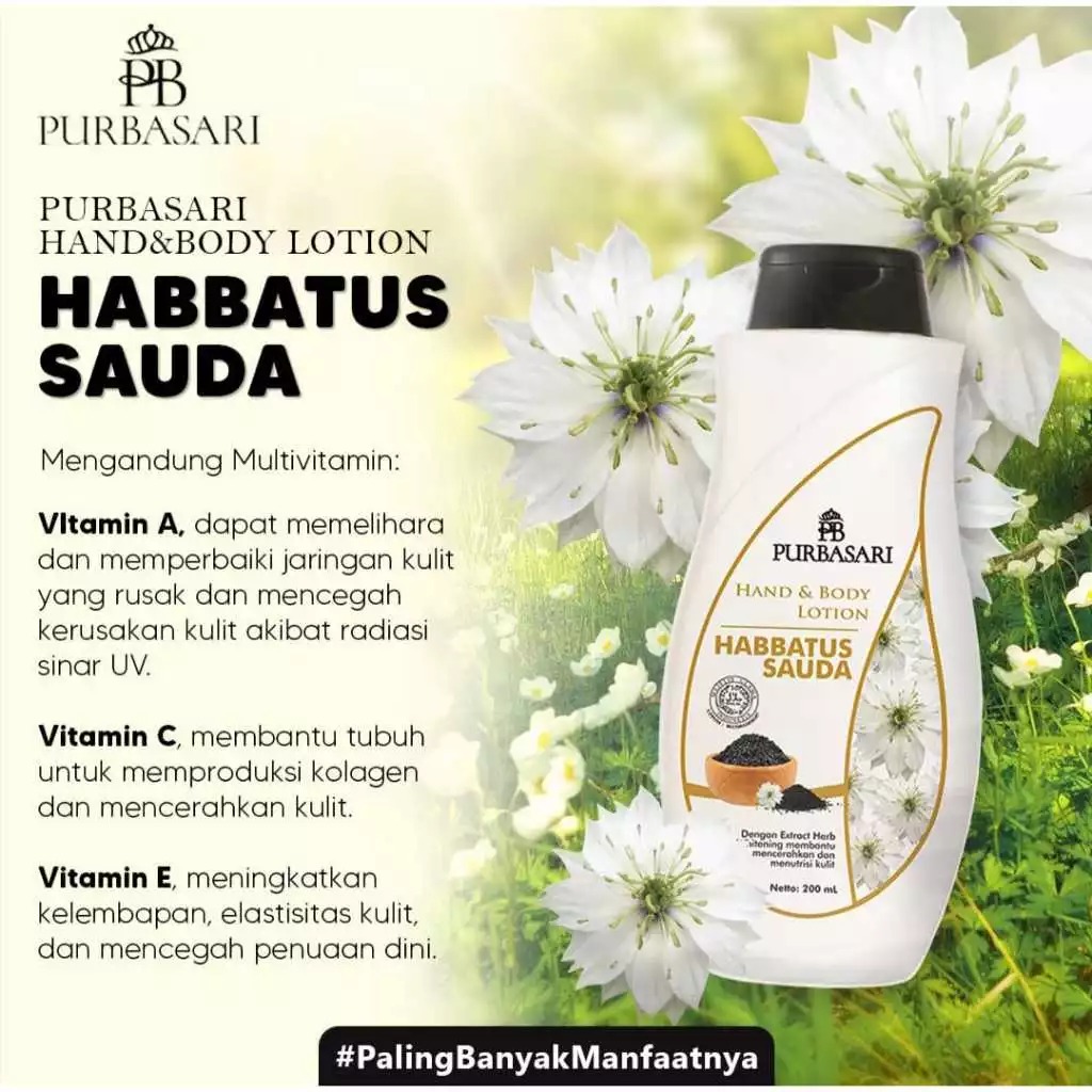 Purbasari Hand & Body Lotion Habbatussauda 100ml