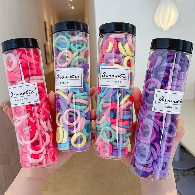 Ikat Rambut Kecil Isi 100pcs - NEON (Pack Toples)