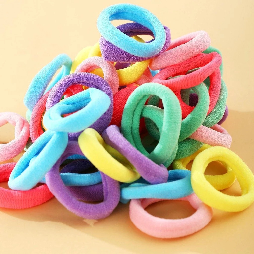Ikat Rambut Kecil Isi 100pcs - RAINBOW (Pack Toples)