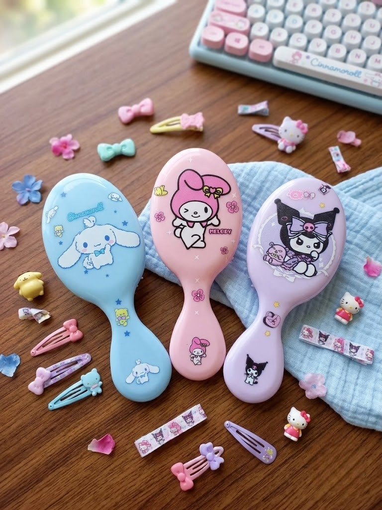 Sisir Rambut Mini Karakter Sanrio - Melody (PINK)