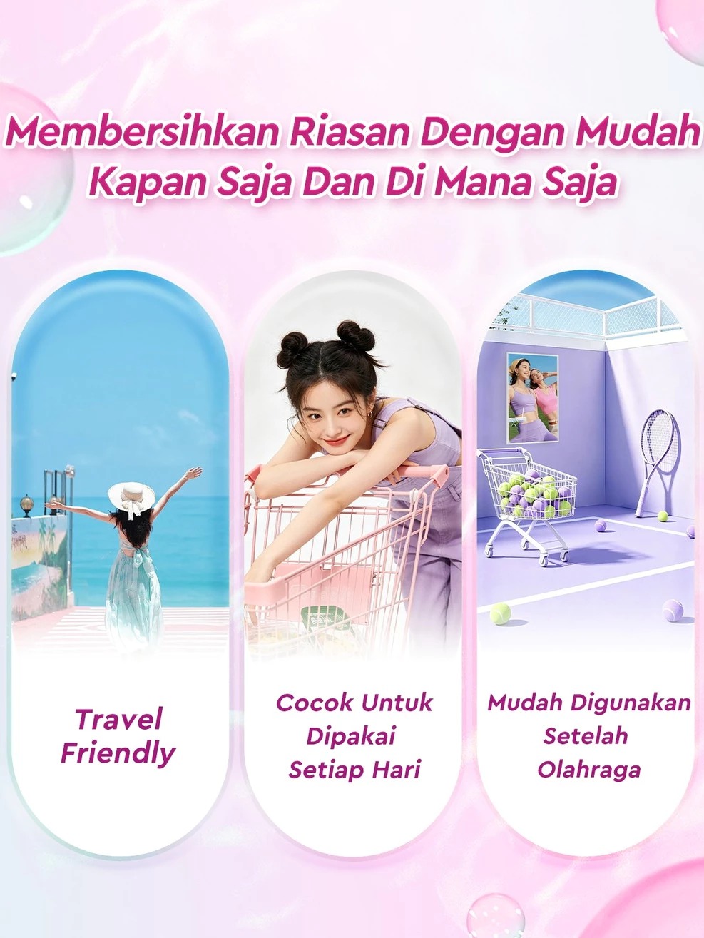 Glad 2 Glow Micellar Water Wipes 10s - Soothing (Cherry Blossom)