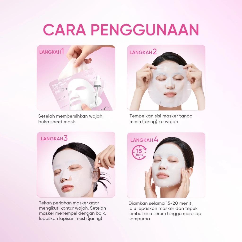 Skintific Radiance Glow Silky Mask Sheet Mask 28ml