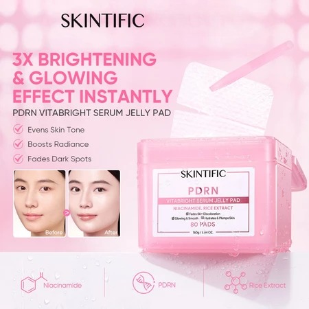 Skintific PDRN Vitabright Serum Jelly Pads 80 Sheets