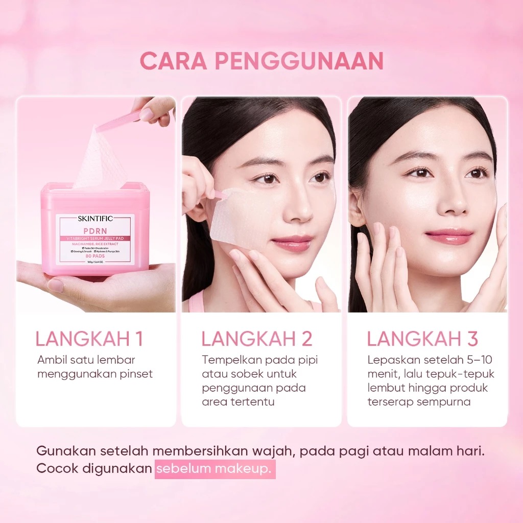Skintific PDRN Vitabright Serum Jelly Pads 80 Sheets
