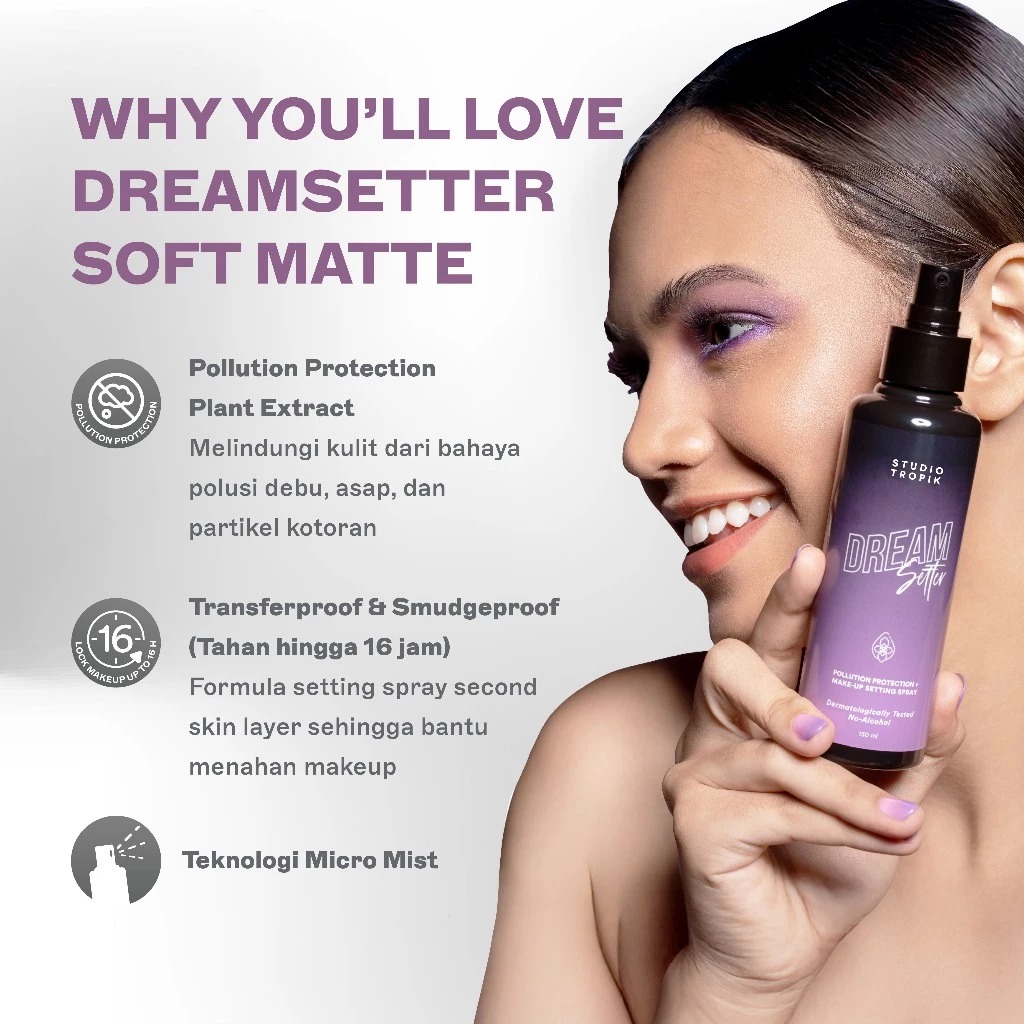 Studio Tropik Bb Size Dream Setter Pollution Protection + Make-up Setting Spray 130ml