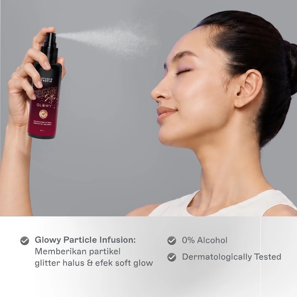 Studio Tropik Bb Size Dream Setter Pollution Protection + Make-up Setting Spray 130ml - Glowy
