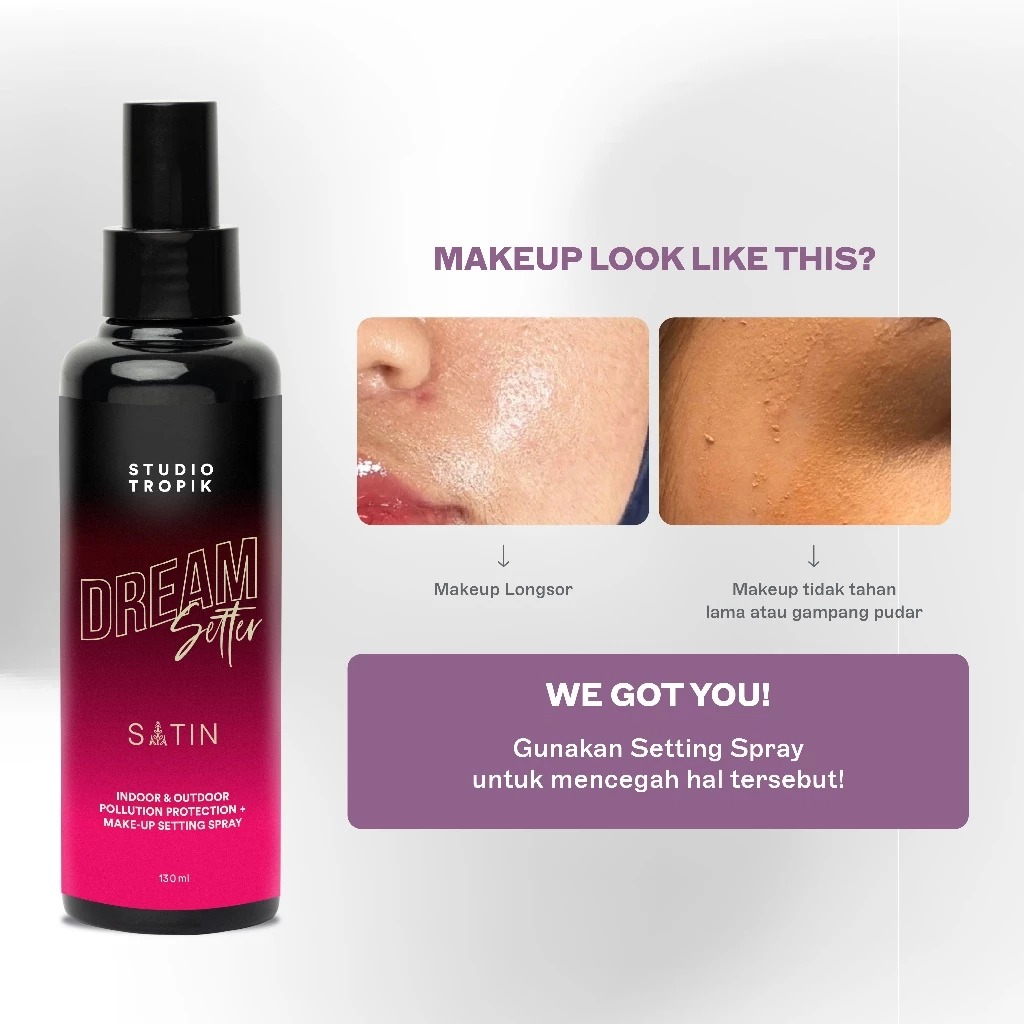Studio Tropik Bb Size Dream Setter Pollution Protection +  Make-up Setting Spray 130ml - Satin