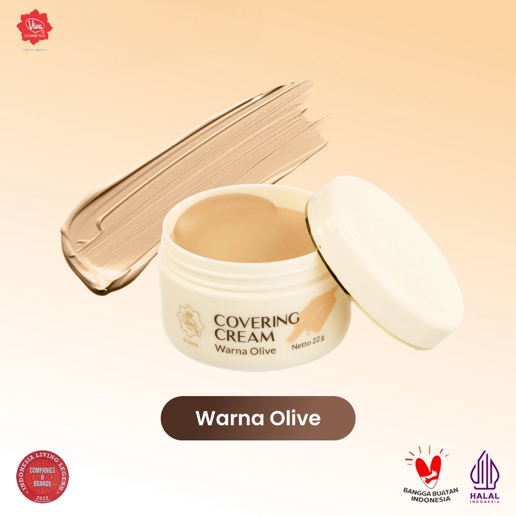 Viva Queen Covering Cream 22gr - Warna Olive