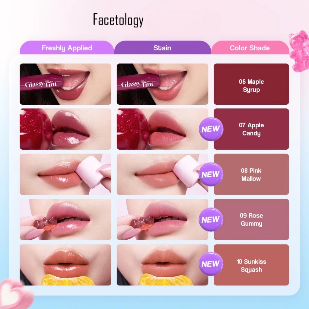 Facetology Glassy Spill The Tint - 09. Rose Gummy