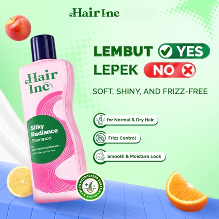 Hair Inc Silky Radiance Shampoo 130ml (Rambut Lembut & Berkilau)
