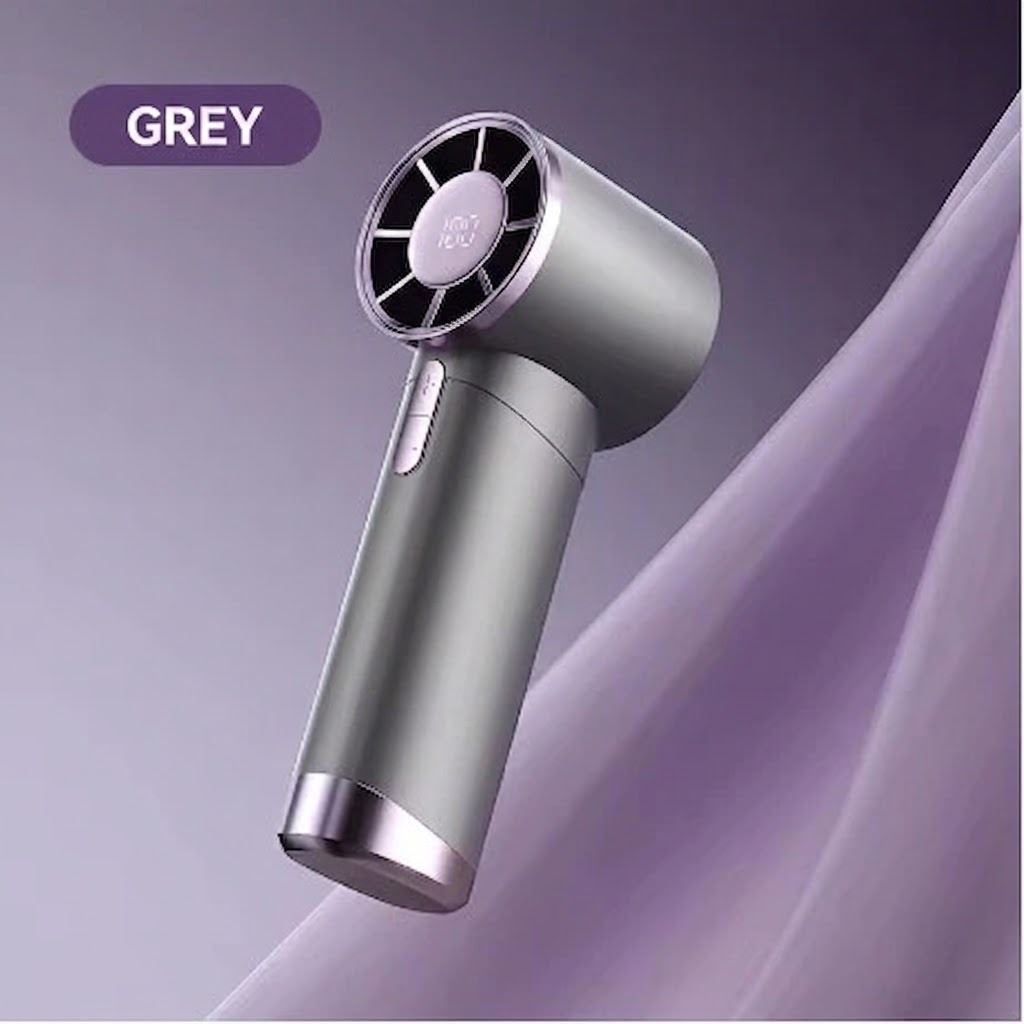 Kipas Angin Genggam LED Wuji Handheld Fan - GREY (DS1013)