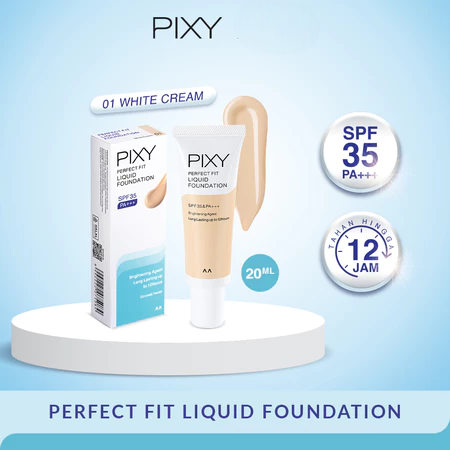 Pixy Perfect Fit Liquid Foundation SPF 35 PA+++ 20ml - 01 White Cream