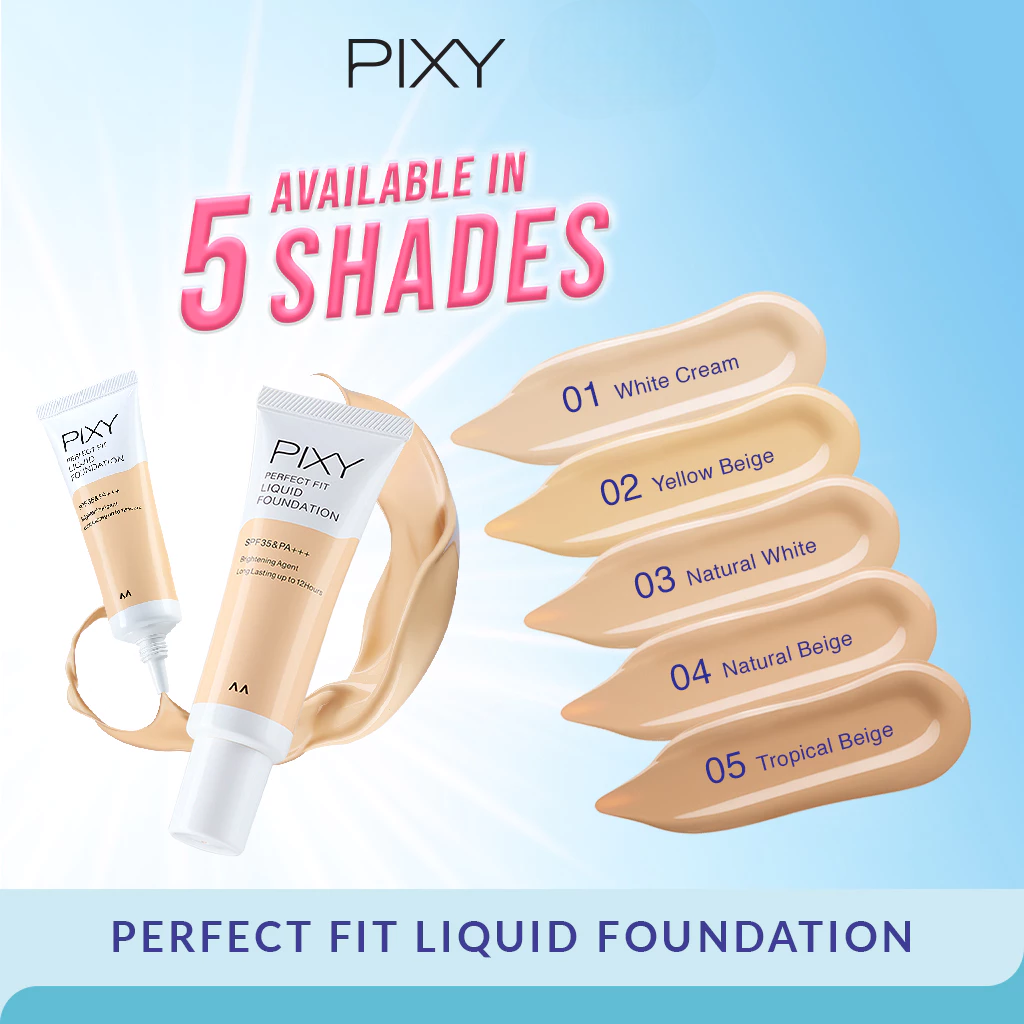 Pixy Perfect Fit Liquid Foundation SPF 35 PA+++ 20ml - 03 Natural White