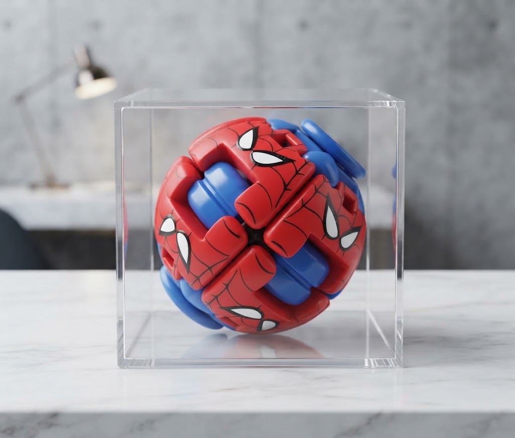 Mainan Fidget Spinner Press Gyroball Avengers - Spiderman (Bola Gasing Tekan)