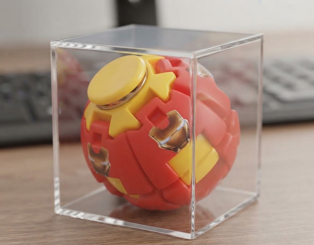 Mainan Fidget Spinner Press Gyroball Avengers - Iron Man (Bola Gasing Tekan)
