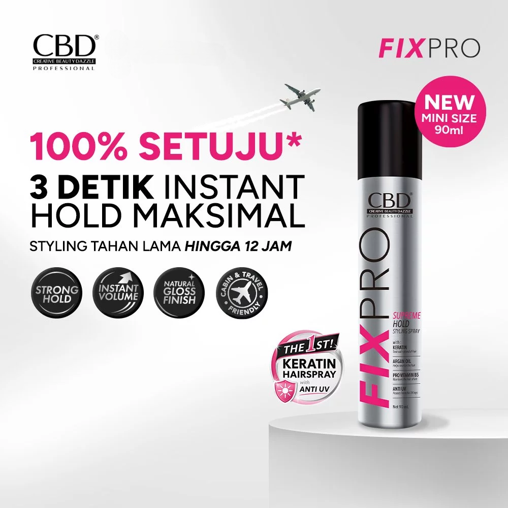 CBD Professional Fix Pro Supreme Hold Styling Spray Mini Size 90ml
