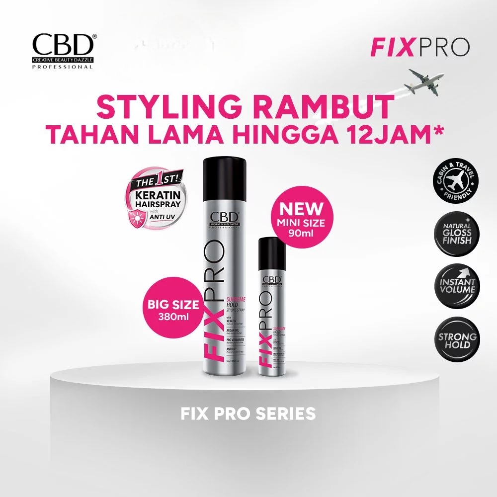 CBD Professional Fix Pro Supreme Hold Styling Spray Mini Size 90ml