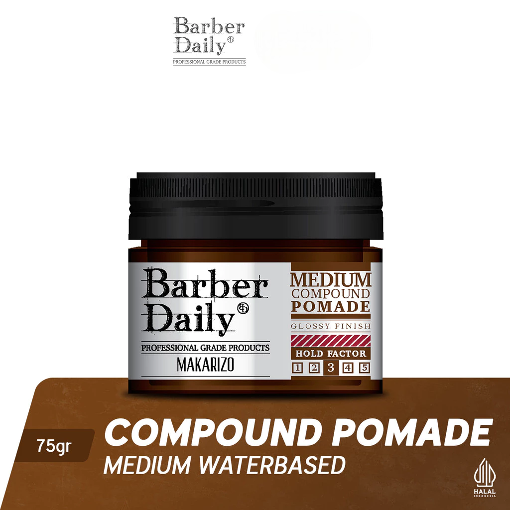 Makarizo Barber Daily Medium Compound Pomade Jar 75ml