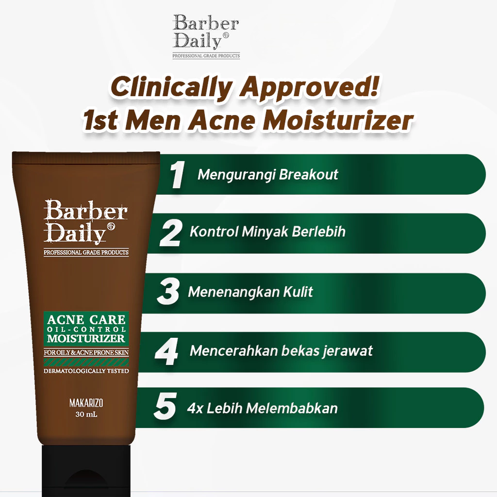 Makarizo Barber Daily Acne Care Oil Control Moisturizer 30ml