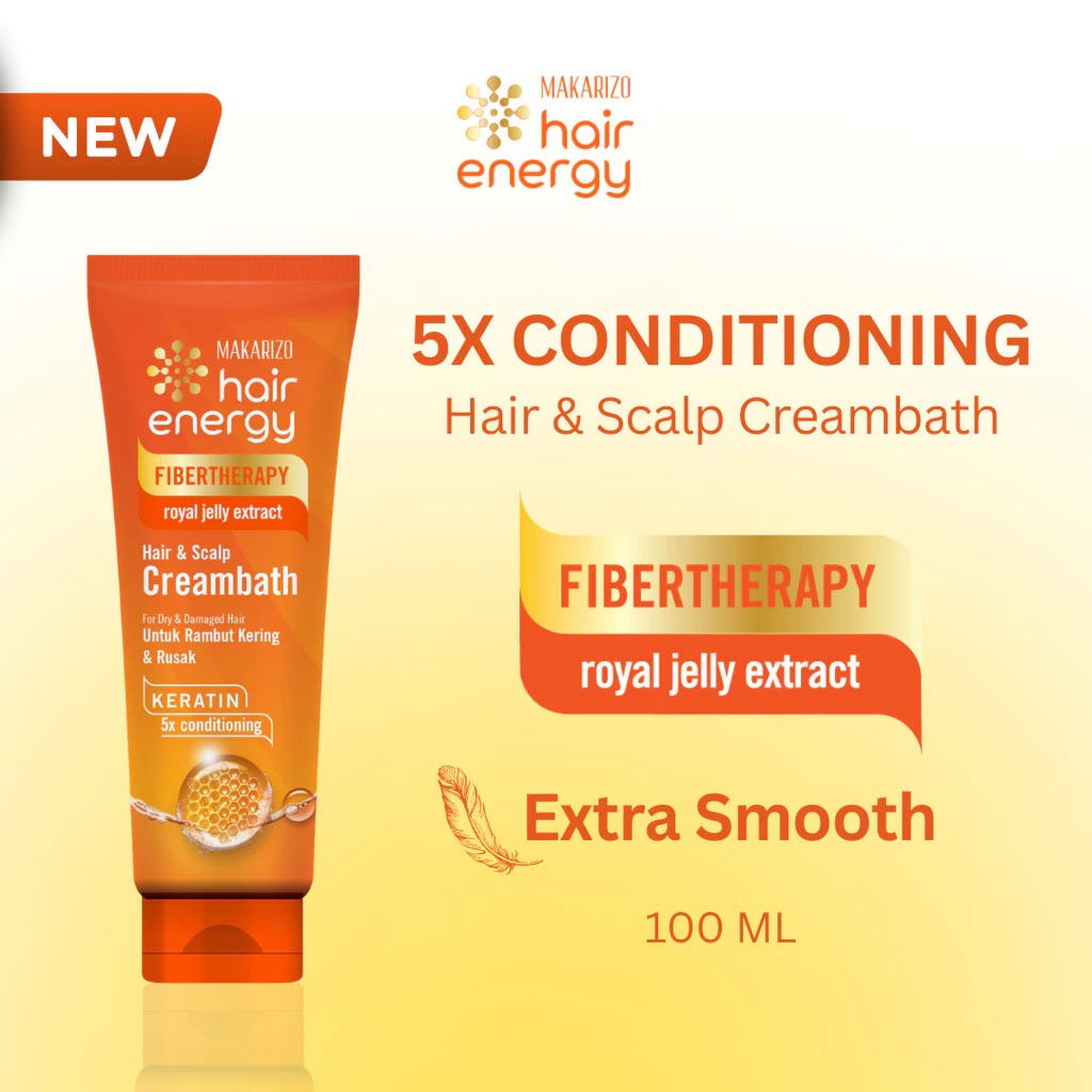 Makarizo Hair Energy Fibertherapy Hair & Scalp Creambath 100ml - Royal Jelly