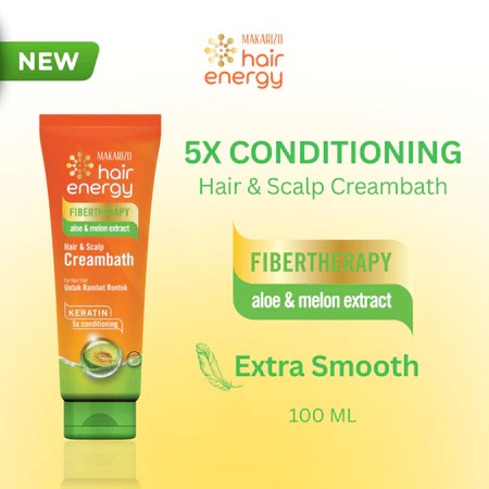 Makarizo Hair Energy Fibertherapy Hair & Scalp Creambath 100ml - Aloe Melon