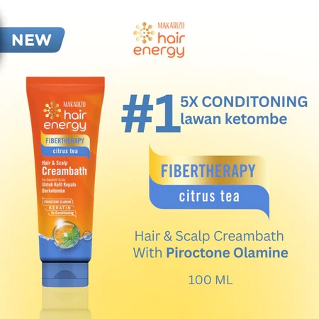 Makarizo Hair Energy Fibertherapy Hair & Scalp Creambath 100ml - Citrus Tea