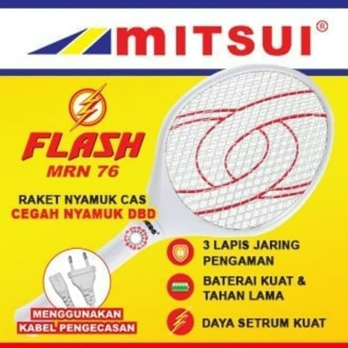 Mitsui Raket Nyamuk Elektrik Rechargeable - Flash MRN 76