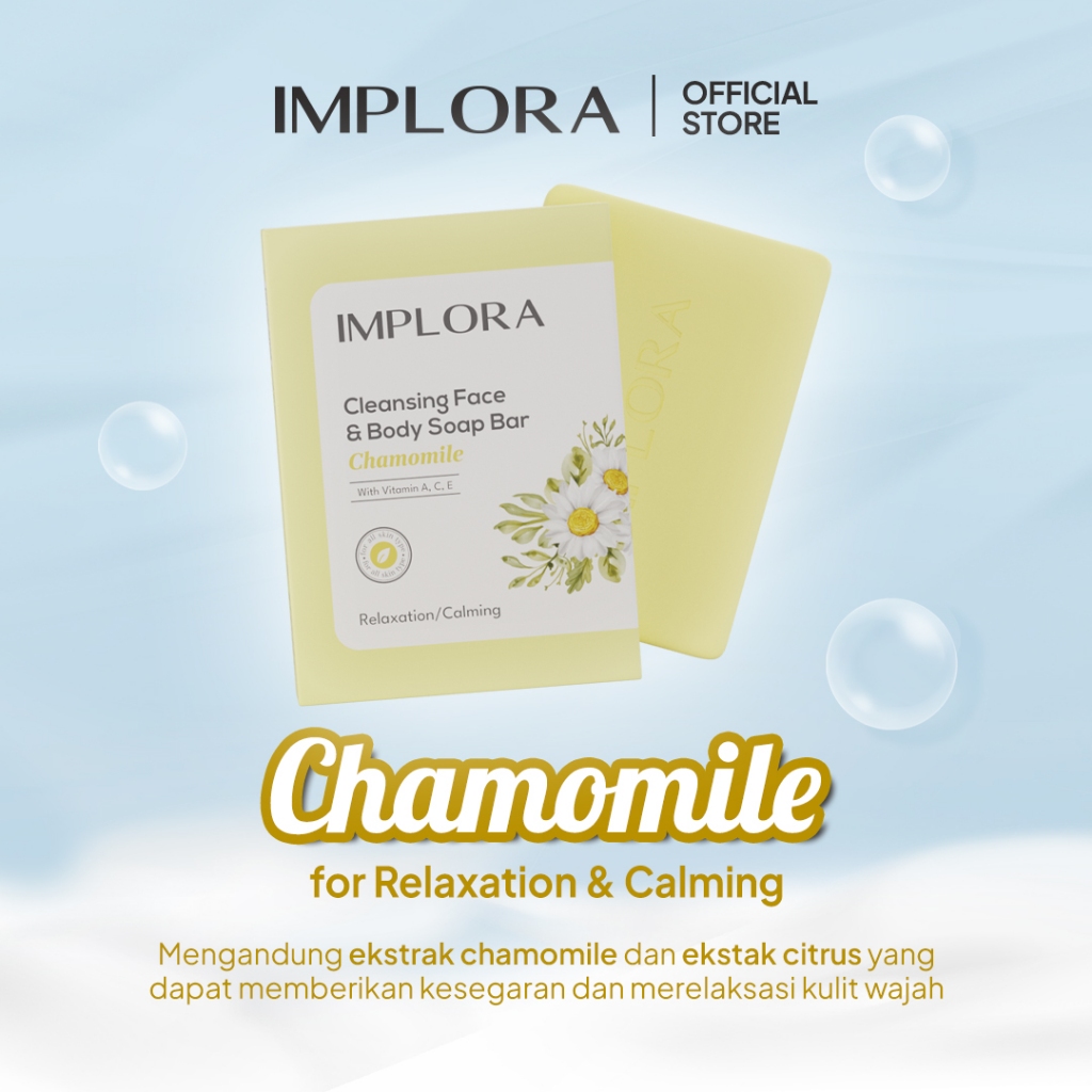 Implora Cleansing Face & Body Bar Soap 60gr - Chamomile Implora Cleansing Face & Body Bar Soap 60gr - Chamomile