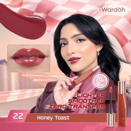 Wardah Glasting Liquid Lip 3.5gr (Lip Cream Transferproof) - 22 Honey Toast